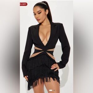 Fringe Dress Bodycon Mini Dress | Night Out Look